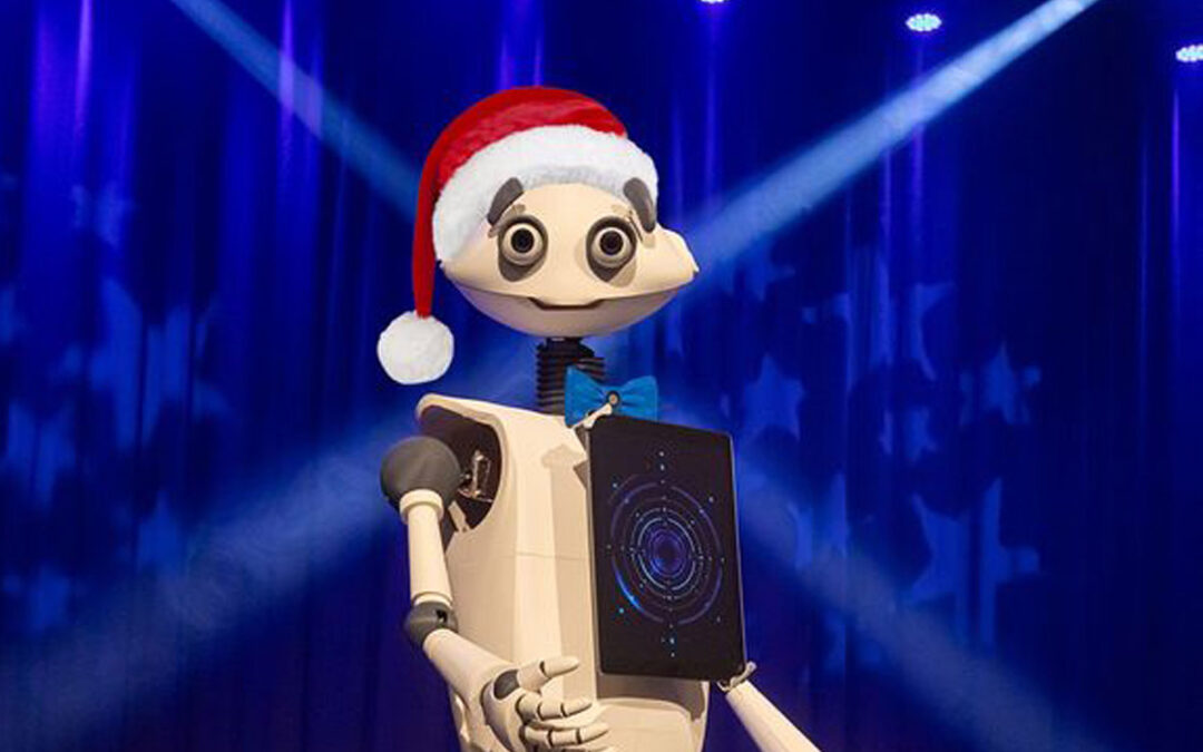 Weihnachtsfeier-Roboter mit KI-Weihnachtsshow